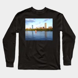 Charles River Sailboat Boston MA Long Sleeve T-Shirt